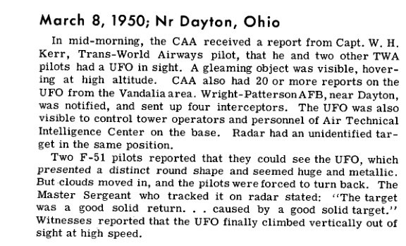 Trecho datilografado com o título March 8, 1950; Nr Dayton, Ohio