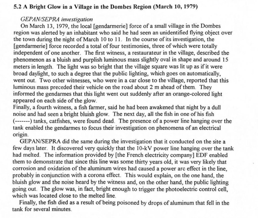 Trecho datilografado em inglês com o título 5.2 A Bright Glow in a Village in the Dombes Region, March 10, 1979.