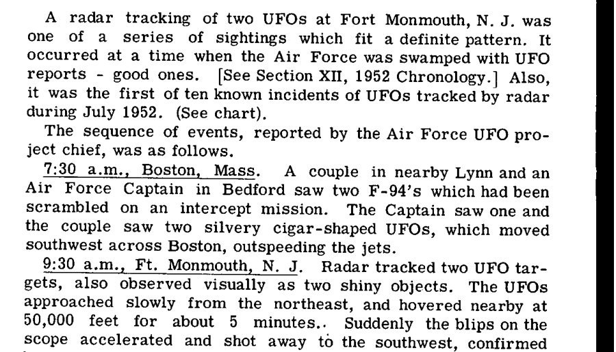 Trecho datilografado com o título July 1, 1952; Ft. Monmouth, N.J.