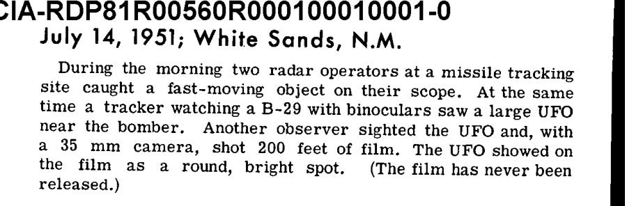 Trecho datilografado com o título July 14, 1951; White Sands, N.M.